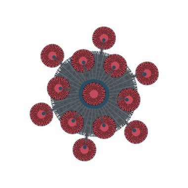 Coronavirus - beyaz üzerine el çizimi vektör çizimi.