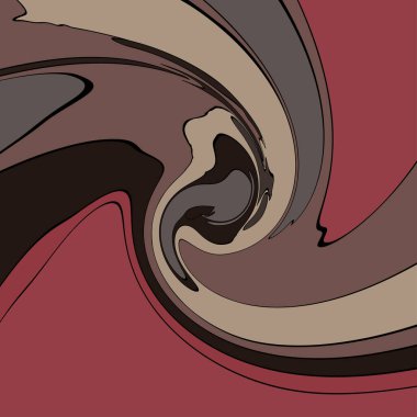 Girdap ile soyut bir arkaplan. El çizimi vektör çizimi. Düz renk tasarımı.