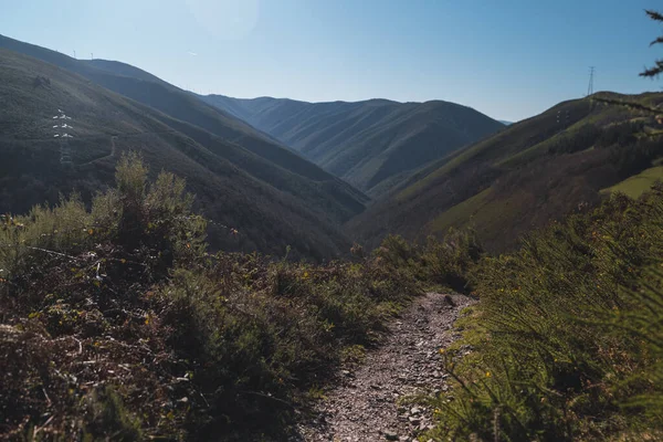 Landscape of mountains in a clear day