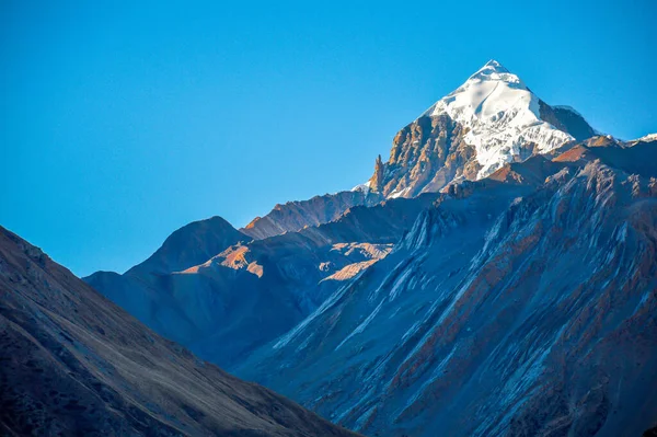 Landscape Snow Mountain Manang Nepal — Stock Photo, Image