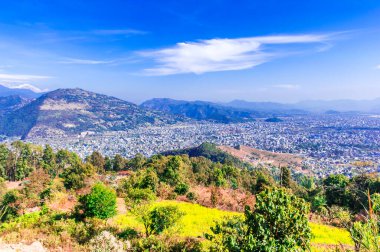 Sarangkot Nepal 'den Pokhara Vadisi manzarası