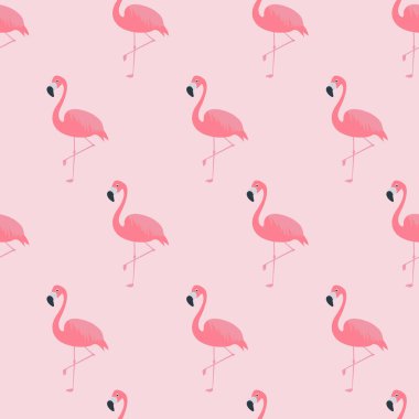 Flamingolar Kusursuz Desenli Arkaplan veya Duvar Kağıdı