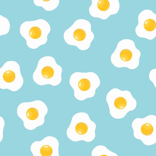 Vector Nahtlose Fried Eggs Muster Oder Tapete — Stockvektor