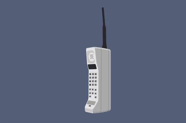 80 'lerden kalma bir cep telefonunun vektör izole görüntüsü 