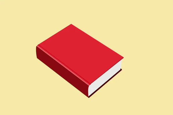 Vector Isolated Illustration Red Book — Stock Vector