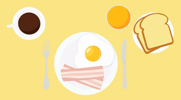 Vektor Isolierte Illustration Eines Frühstücks — Stockvektor