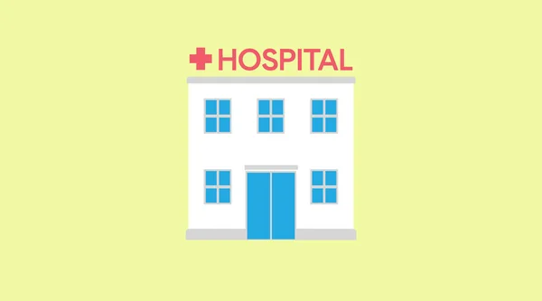 Ilustración Aislada Vectorial Icono Signo Hospital — Vector de stock