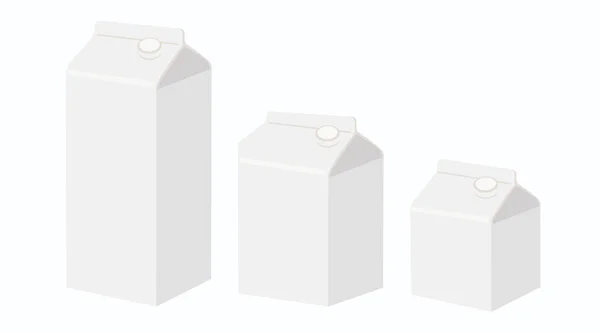 Vector Illustration Milk Box Isometric View Different Sizes 500Ml 750Ml — стоковый вектор