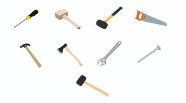 İzole edilmiş vektör araçları. Simge Ayarları.