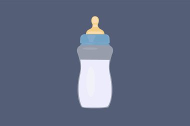 Bir Beslenme Şişesinin İzole Edilmiş Vektör İllüstrasyonu 