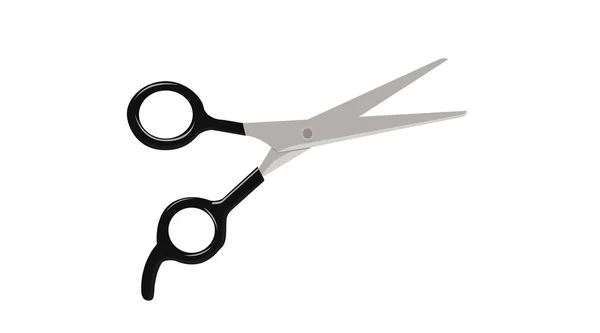 Black Scissors Hairdresser Vector Illustration — Stock Vector