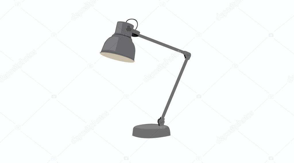 Vector Isolated Illustration of a Desk Lamp 
