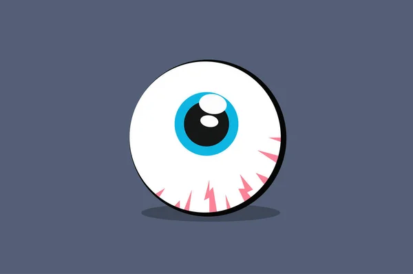 Ilustración Aislada Vectorial Globo Ocular — Vector de stock