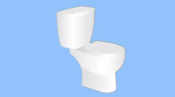Illustration Vectorielle Des Toilettes Isolée — Image vectorielle