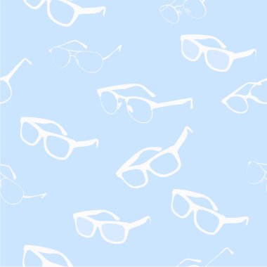 Mavi Vektörsüz Desensiz Arkaplan veya Duvar Kağıdı, Gözlük Temalı