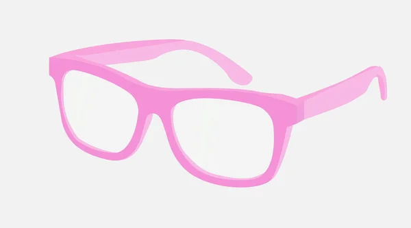 Vector Isolated Illustration Pink Frame Glasses — Stock Vector
