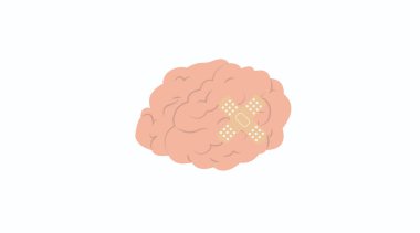 Alzheimer 'ın İzole Edilmiş Vektör İllüstrasyonu