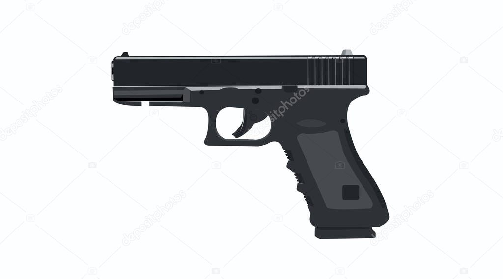 Vector Isolated Illustration of a Gun