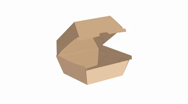 Vektor Isolerad Illustration Take Away Box — Stock vektor