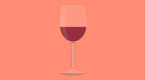 Illustrazione Isolata Vettoriale Una Tazza Vino — Vettoriale Stock