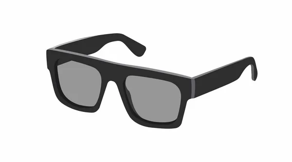 Vektor Isolierte Illustration Einer Schwarzen Sonnenbrille — Stockvektor