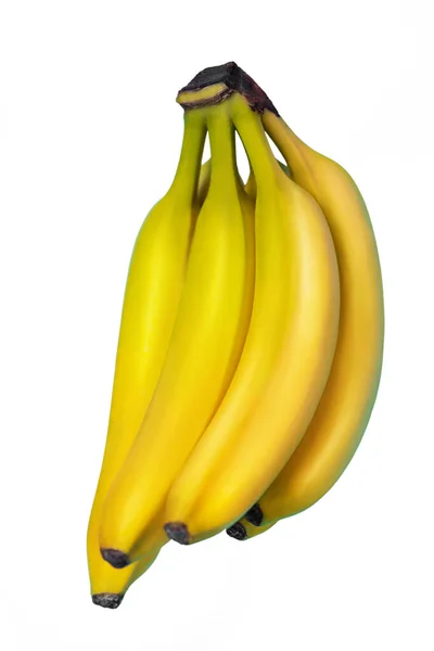 完全に白い背景にバナナのヒープを見て — ストック写真