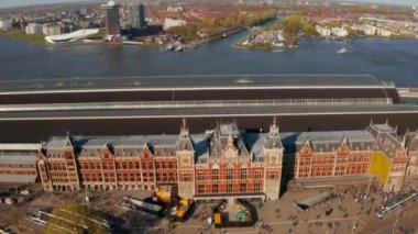 Amsterdam Dar Kanalları 'nın hava görüntüsü
