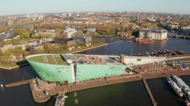 Amsterdam Dar Kanalları 'nın hava görüntüsü