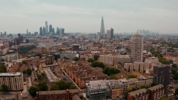 Légi kilátás London és a folyó Temze London — Stock videók