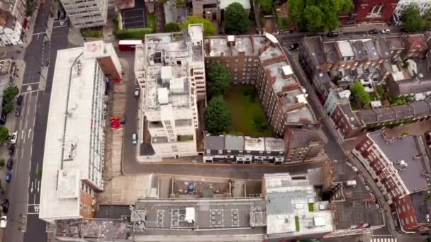 Вид з повітря на Лондон і річку Темзи Лондон — стокове відео