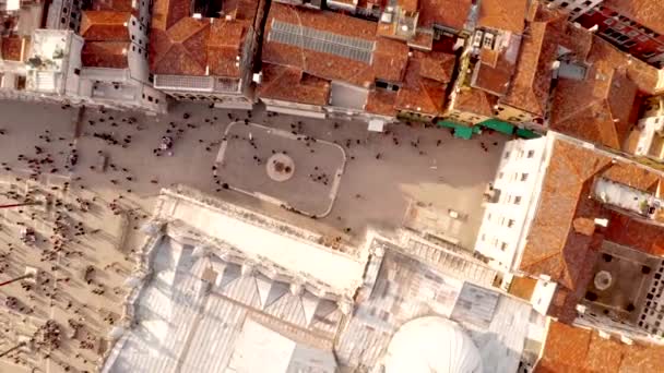 Vista aérea de la plaza de San Marco — Vídeo de stock
