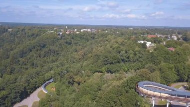 sigulda latvia kızak ve iskelet pistinin hava görüntüsü