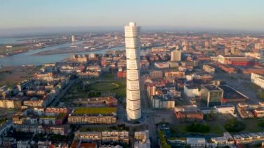 Güzel manzaralı vastra hamnen Malmö 'deki batı limanı.