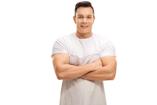 Butcher posing with his arms crossed — Stock Photo, Image