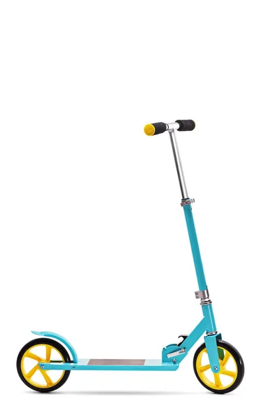 İzole mavi scooter