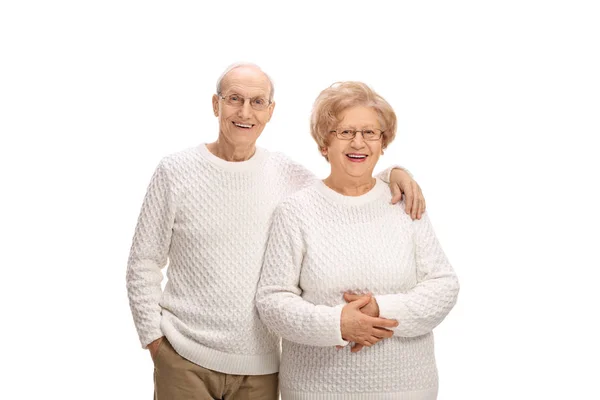 Heureux couple âgé souriant — Photo