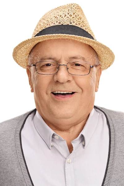 Portrait of mature man and smiling — Stock Photo, Image