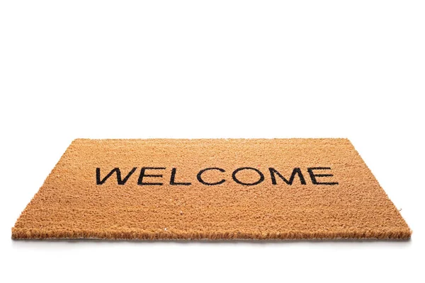 Welcome doormat isolated — Stock Photo, Image