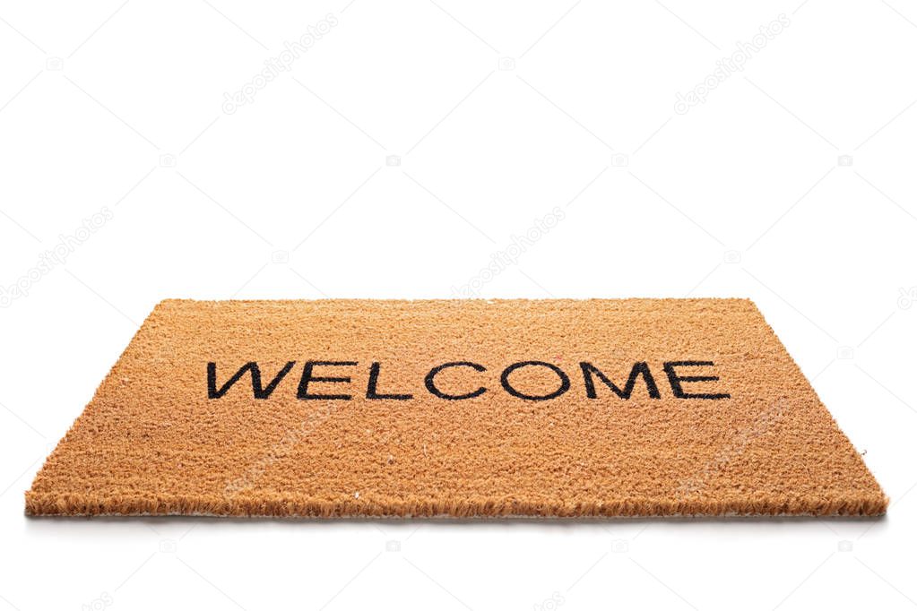 Welcome doormat isolated