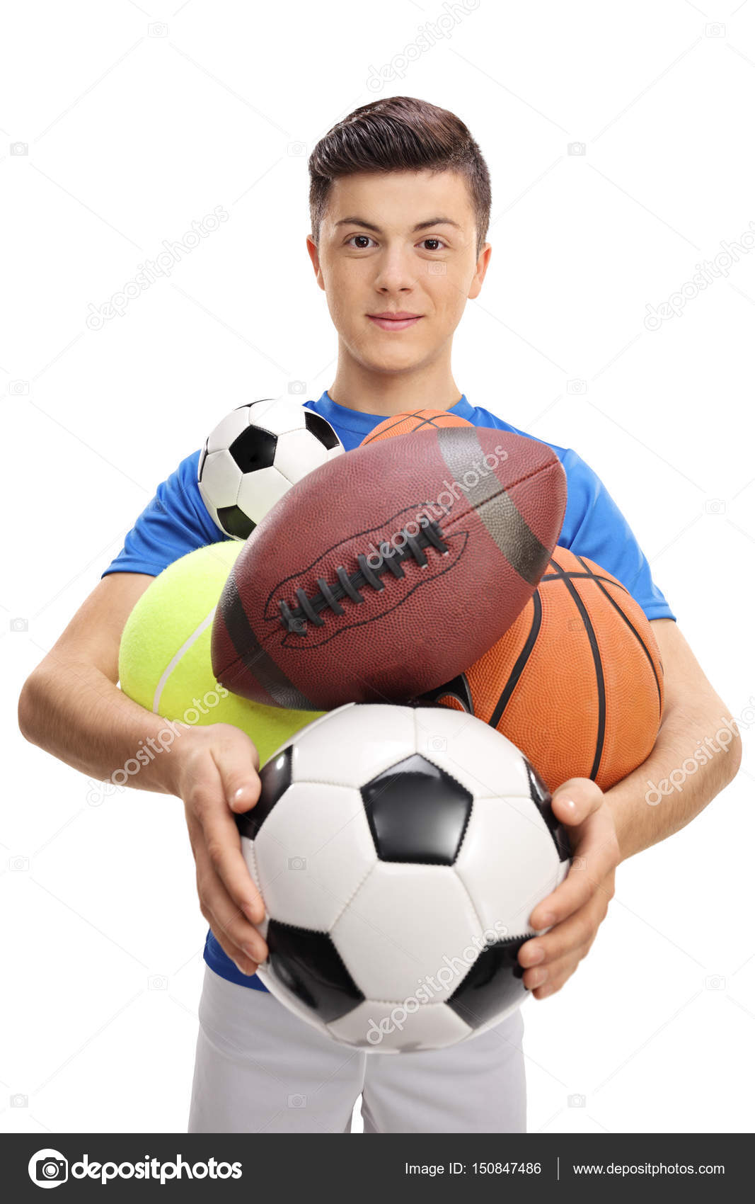 Teenage Athlete With Different Kinds Of Sports Balls Stock Photo By C Ljsphotography Teenage Athlete With Different Kinds Of Sports Balls Stock Photo By C Ljsphotography