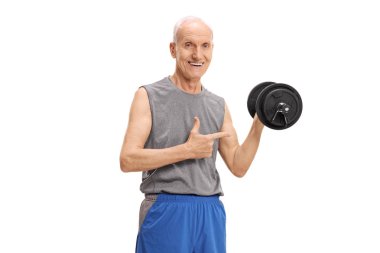 Üst düzey bir halter kaldırma ve işaret