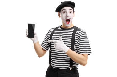 Kamera telefon gösterilen ve gösteren MIME