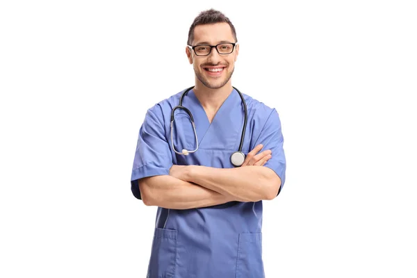 Doctor with his arms folded — Stock Photo, Image