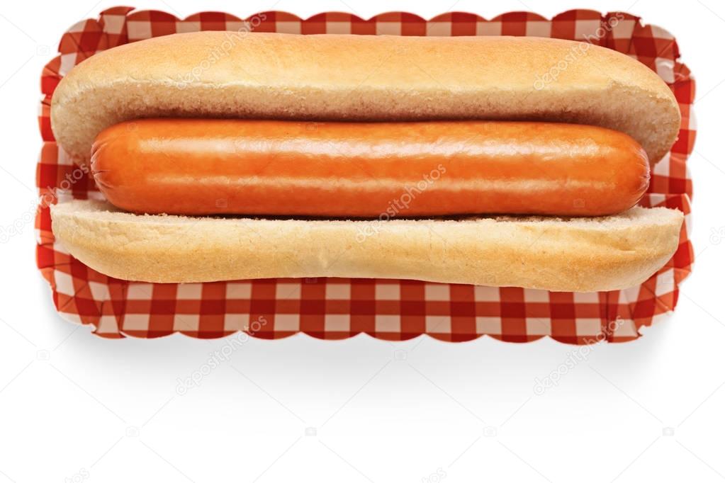 Hotdog isolated on white background