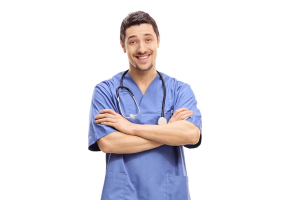Doctor with his arms crossed — Stock Photo, Image