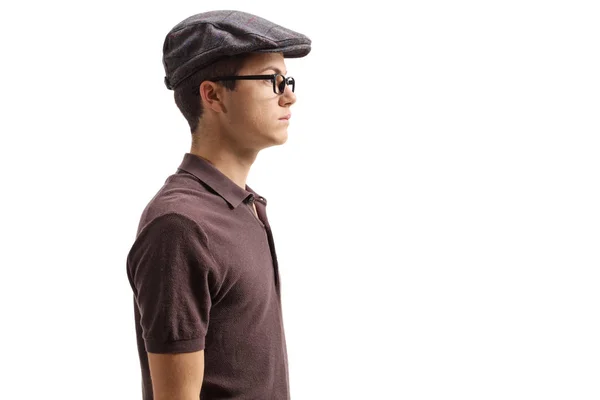Teenager mit Hut und Brille — Stockfoto
