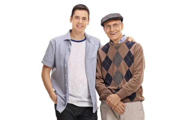 Young guy and a senior — Stock Photo, Image