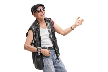 Punk rocker hava gitar çalmak
