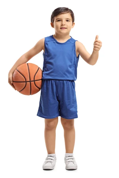 Basketballspieler macht eine Daumen-hoch-Geste — Stockfoto