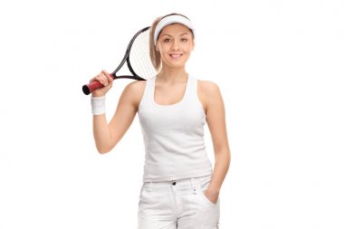 Raket tutarak tenis oyuncusu